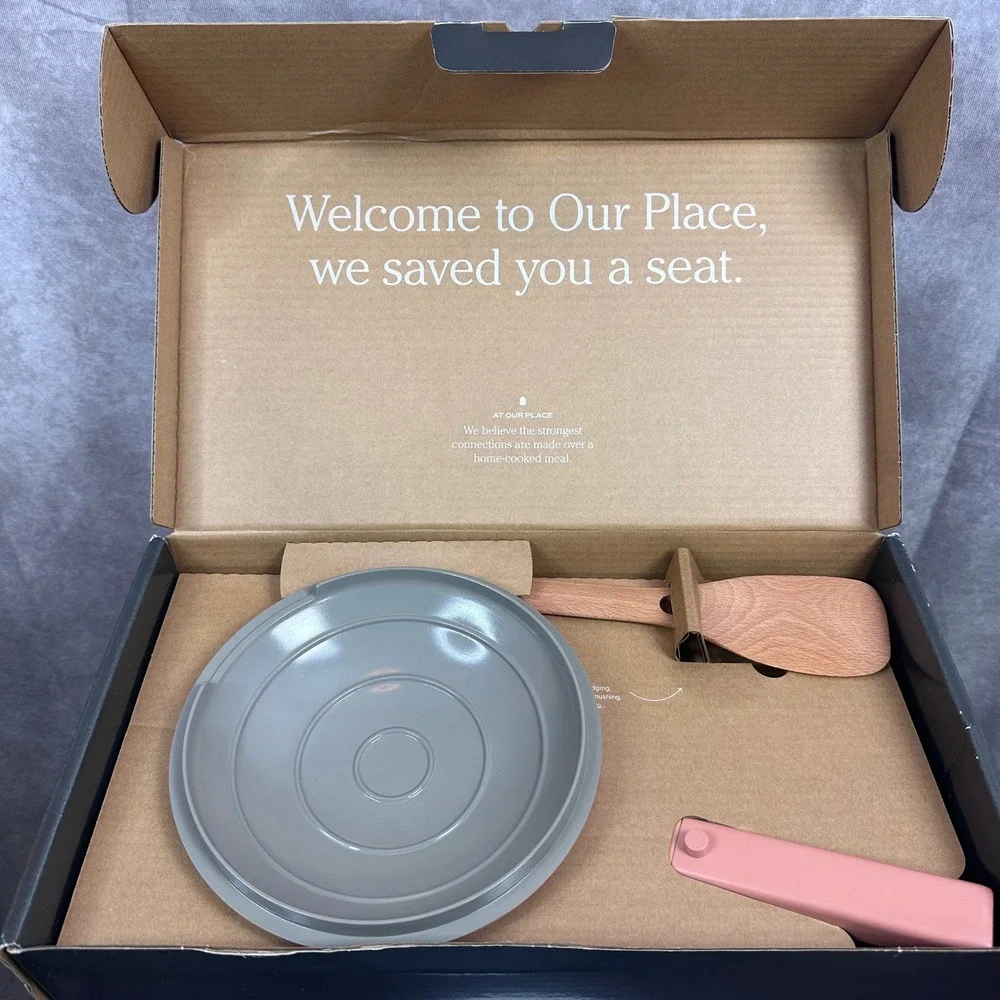 Our Place Mini Always Pan Spice 8.5 Inch Nonstick 3 Piece Set Thermakind Ceramic